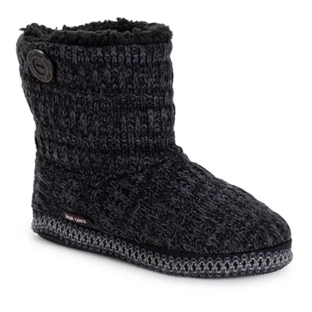NWOT Muk Luks Hazel Convertible Slippers Dark Blue Women's Size Large Brand New